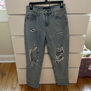 Ripped loose jeans